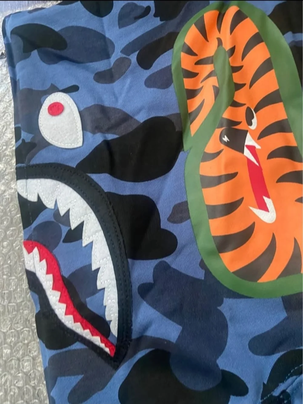 Blue camo bape hoodie